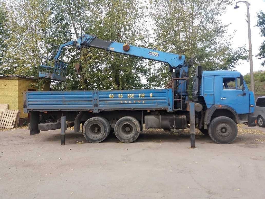 Услуги манипулятора в чехове. Манипулятор КАМАЗ С бытовкой